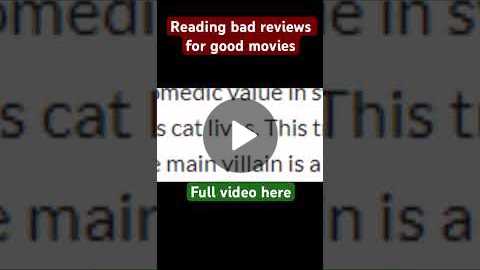 Reading Bad Reviews for Good Movies #videoessay #pussinbootslastwish #shorts #funny #movie