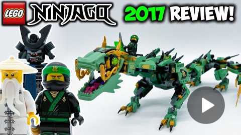 2017 Green Ninja Mech Dragon Review! LEGO Ninjago Movie Set 70612